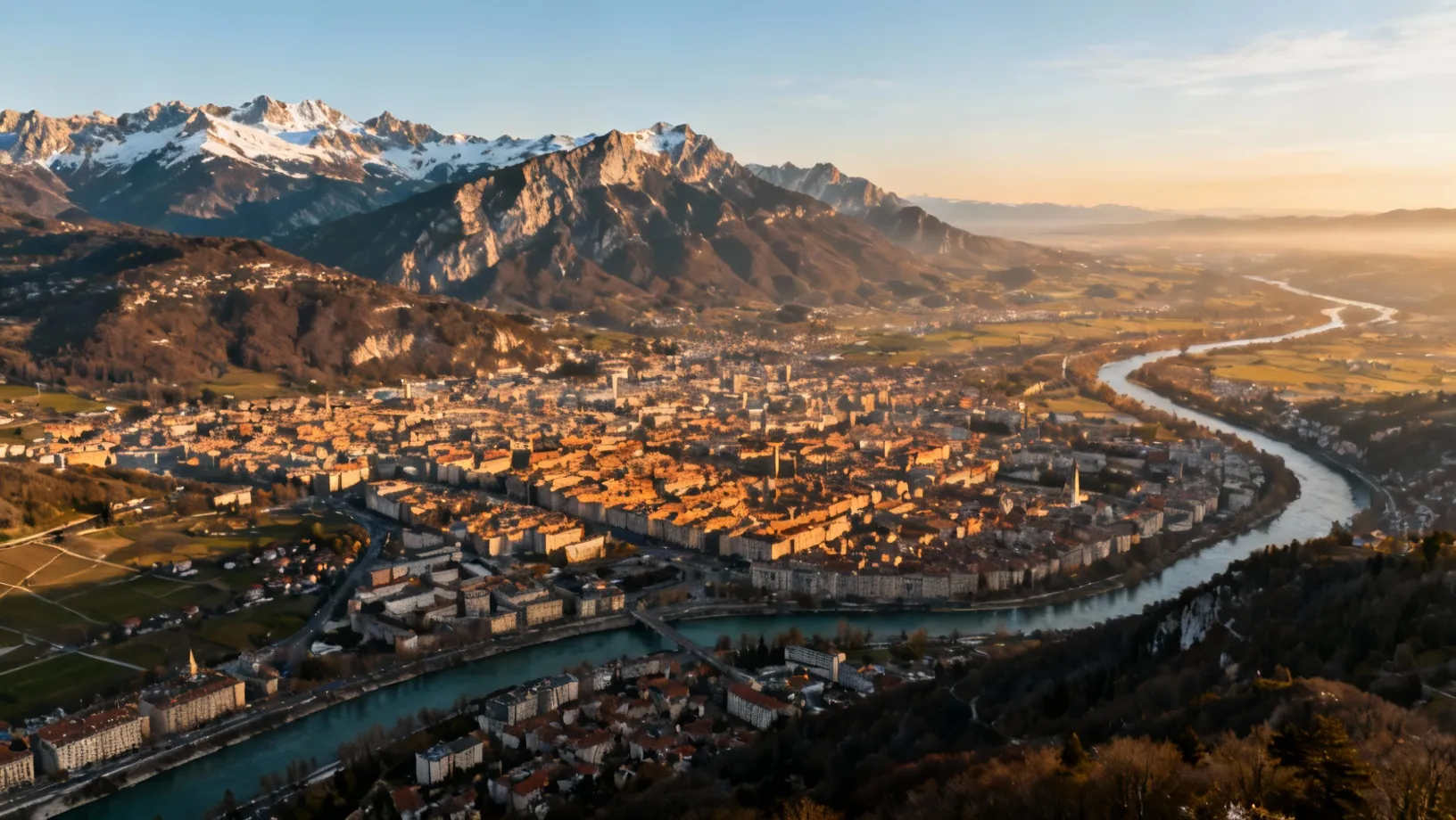 Vue de Grenoble et son agglomération